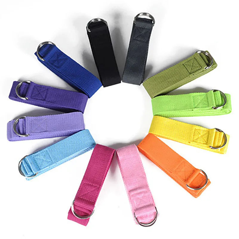 Cotton Yoga Strap with D-Ring Buckle