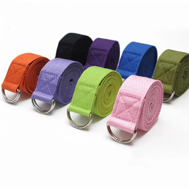 Cotton Yoga Strap with D-Ring Buckle